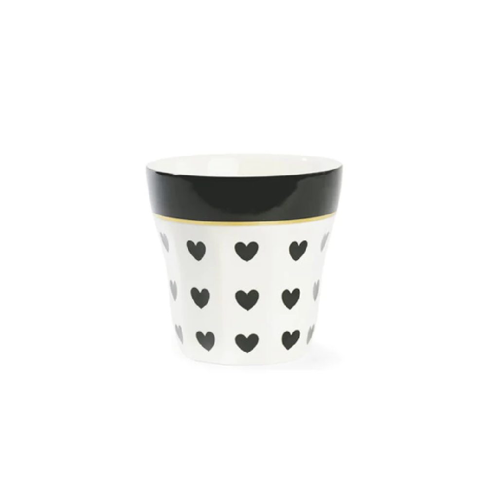 Ms Etoile Elegant Porcelain Tea Cup with Romantic Hearts Pattern - Perfect for Afternoon Tea, Valentine's Gift & Home Decor
