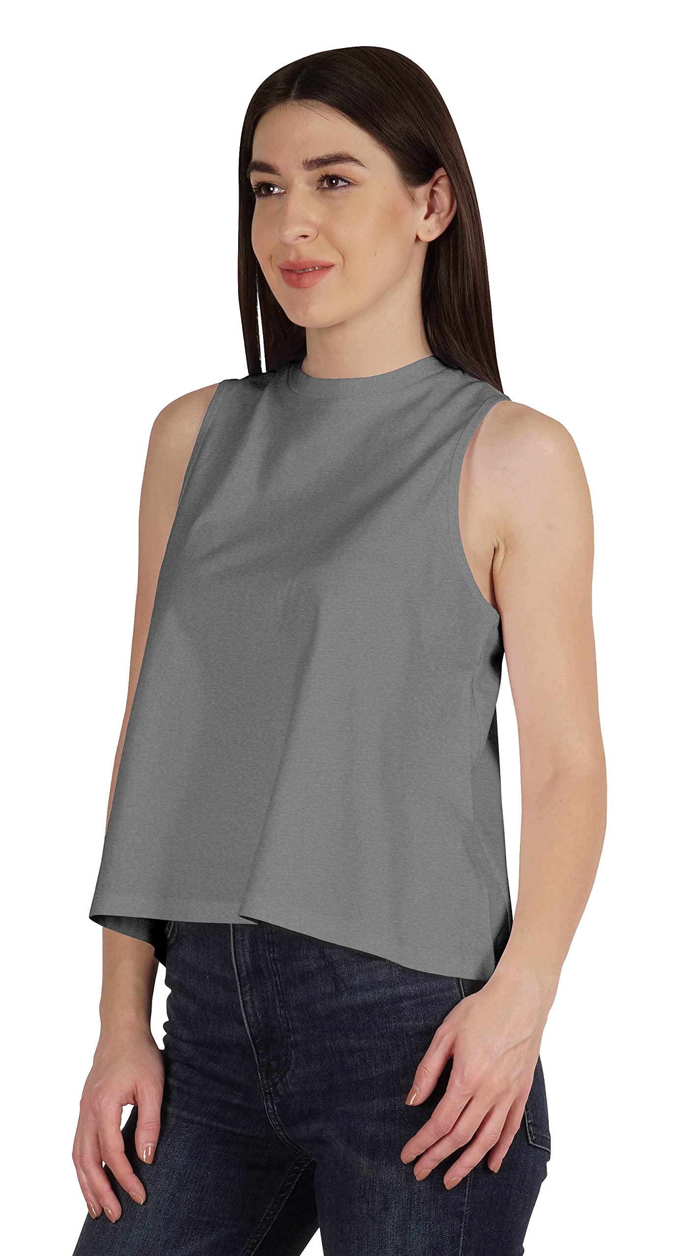 Inkmeso Women's Workout Crop Tops - Flowy Yoga Tank Tops for Running, Gym & Casual Wear