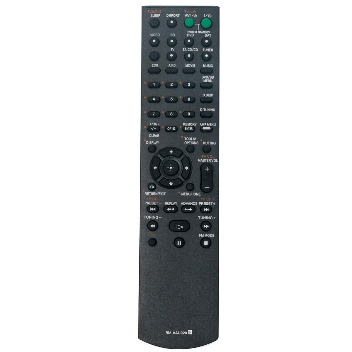Original Remote Replacement RM-AAU020 for Sony STR-DH500 & STR-DG520 Audio Video Receiver - Perfect for Home Theater & Entertainment Systems
