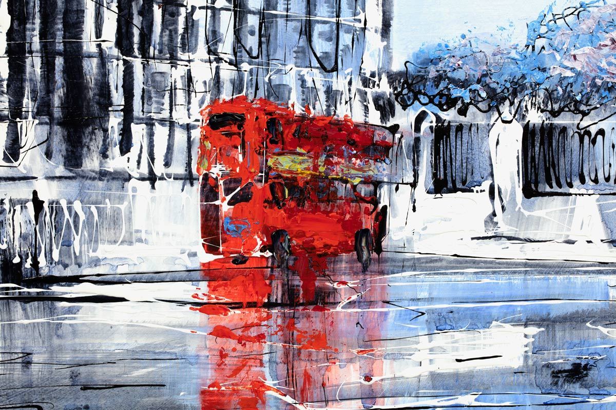 Original Winter Walk Painting - Handmade Artwork for Home Decor, Office & Gift Ideas | Perfect for Living Room, Bedroom & Holiday Presents