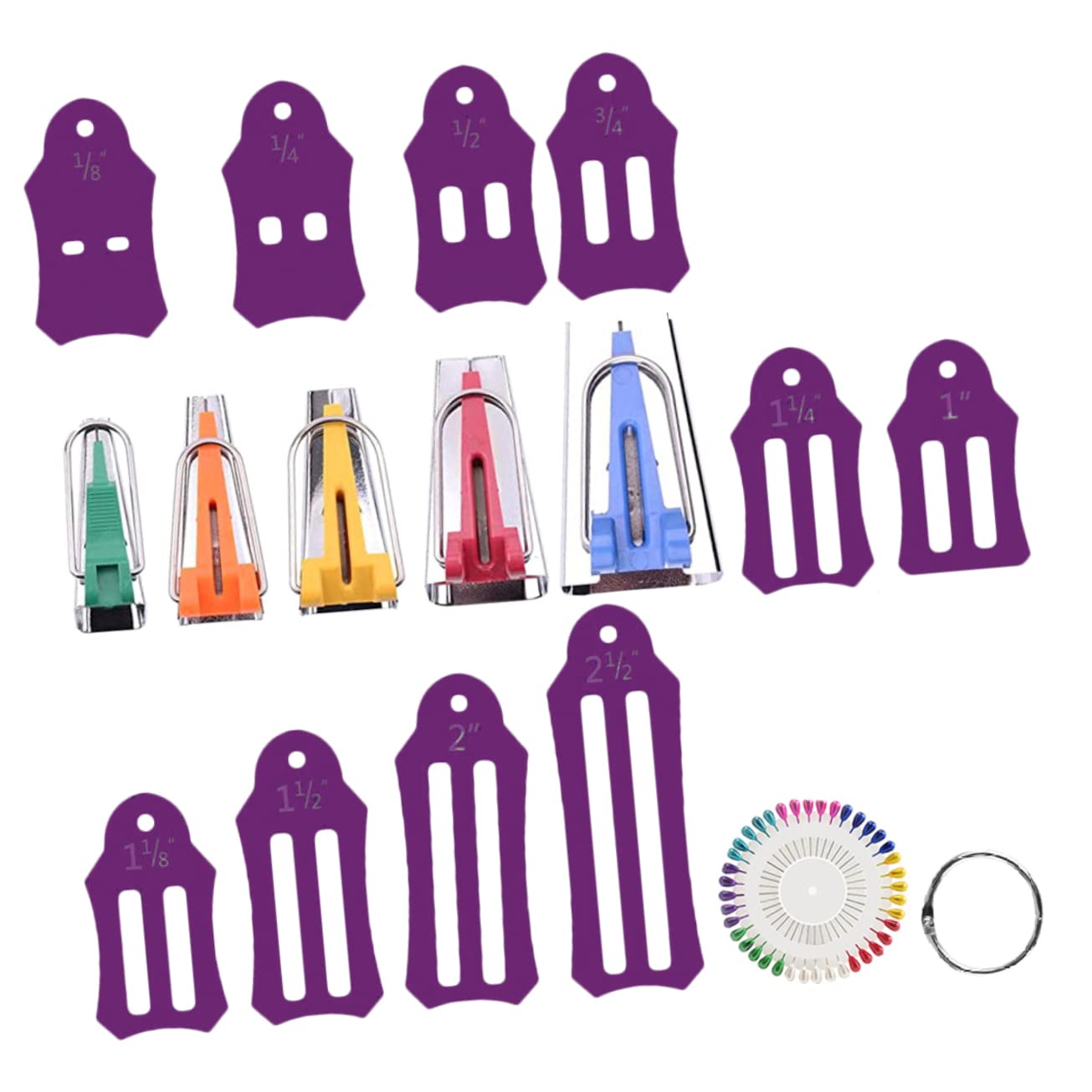 STOBOK Quilting Sewing Tool Kit - 1 Set of Bias Tape Makers & Binding Tools for Dressmaking & DIY Projects | Perfect for Quilting, Garment Making & Crafting