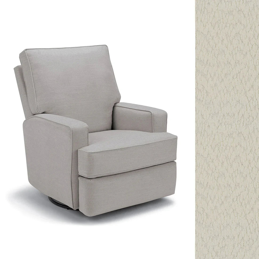 Best Power Swivel Recliner Chair - Ergonomic Massage & Heating for Living Room, Home Theater & Office - Adjustable Kersey Fabric Recliner with USB Charging Ports