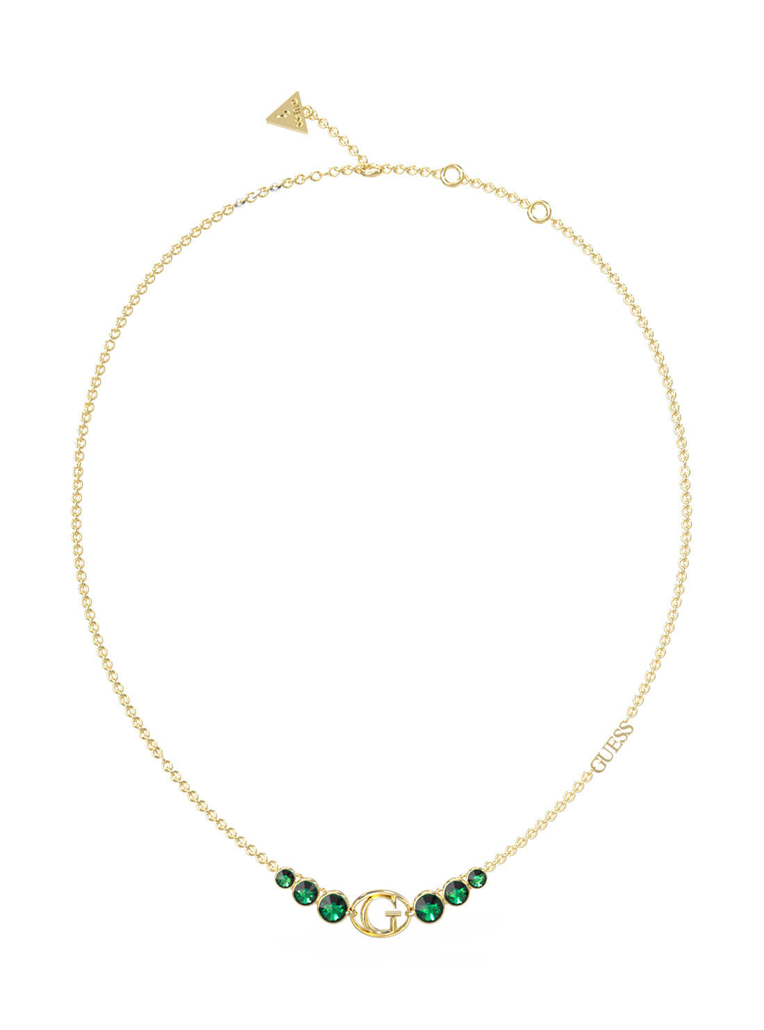 Elegant Gold Rivoli Green Logo Necklace for Women - Perfect for Parties, Weddings & Everyday Wear