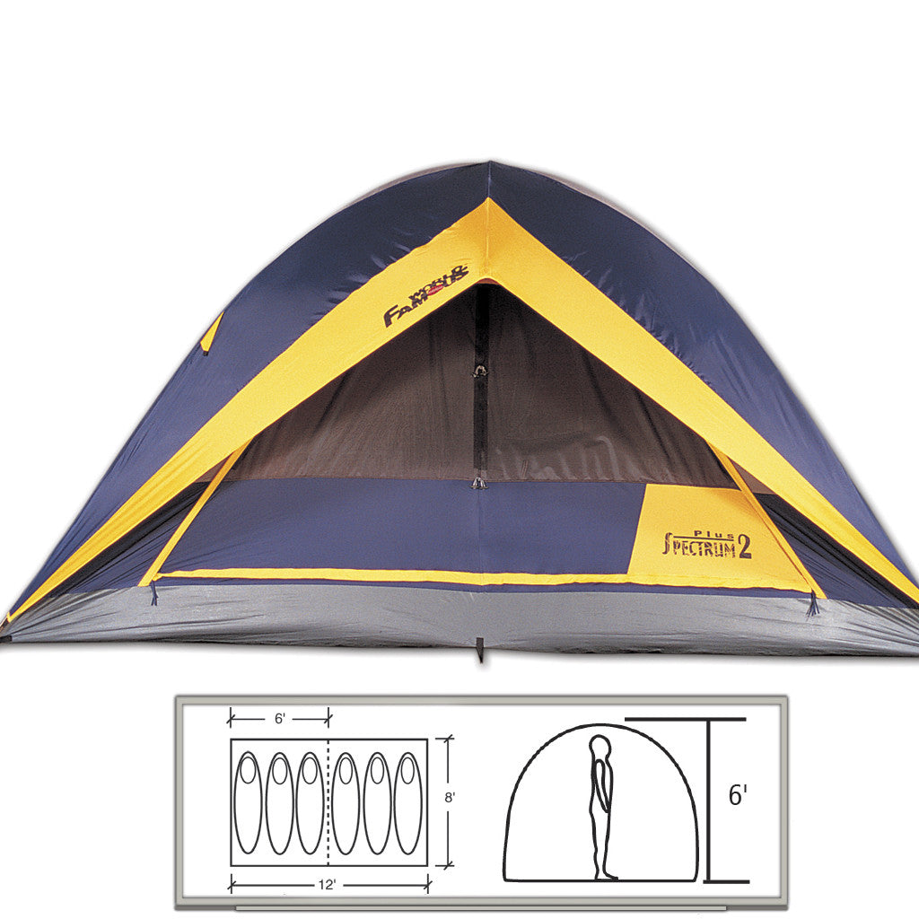 World Famous Spectrum 12 Two Room Dome Tent - Lightweight Waterproof Camping Tent for Family Outdoor Adventures