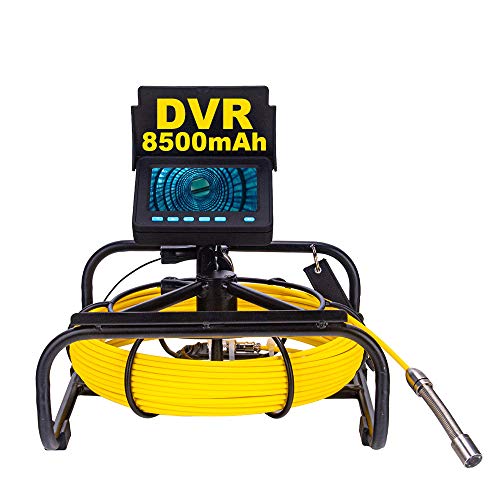 SYANSPAN 16GB DVR Video Recording 17mm Drain Plumbing Snake Endoscope with 4.3