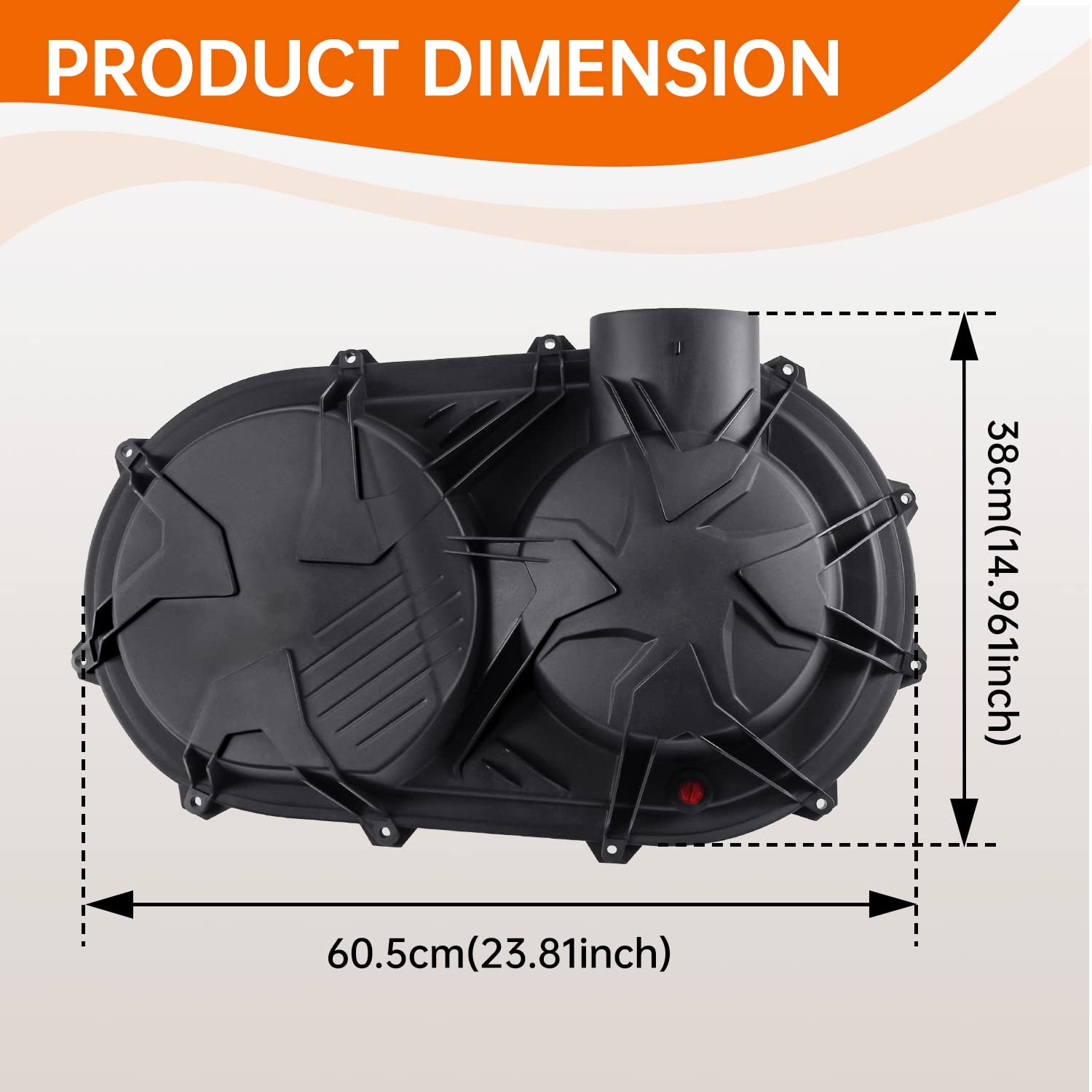 Can-Am Maverick X3 XDS XRS Outer Back Plate Clutch Cover & CVT Air Guide (2017-2025) - Replacement #420212508 - Durable Belt Housing Protection for Off-Road & UTV Adventures