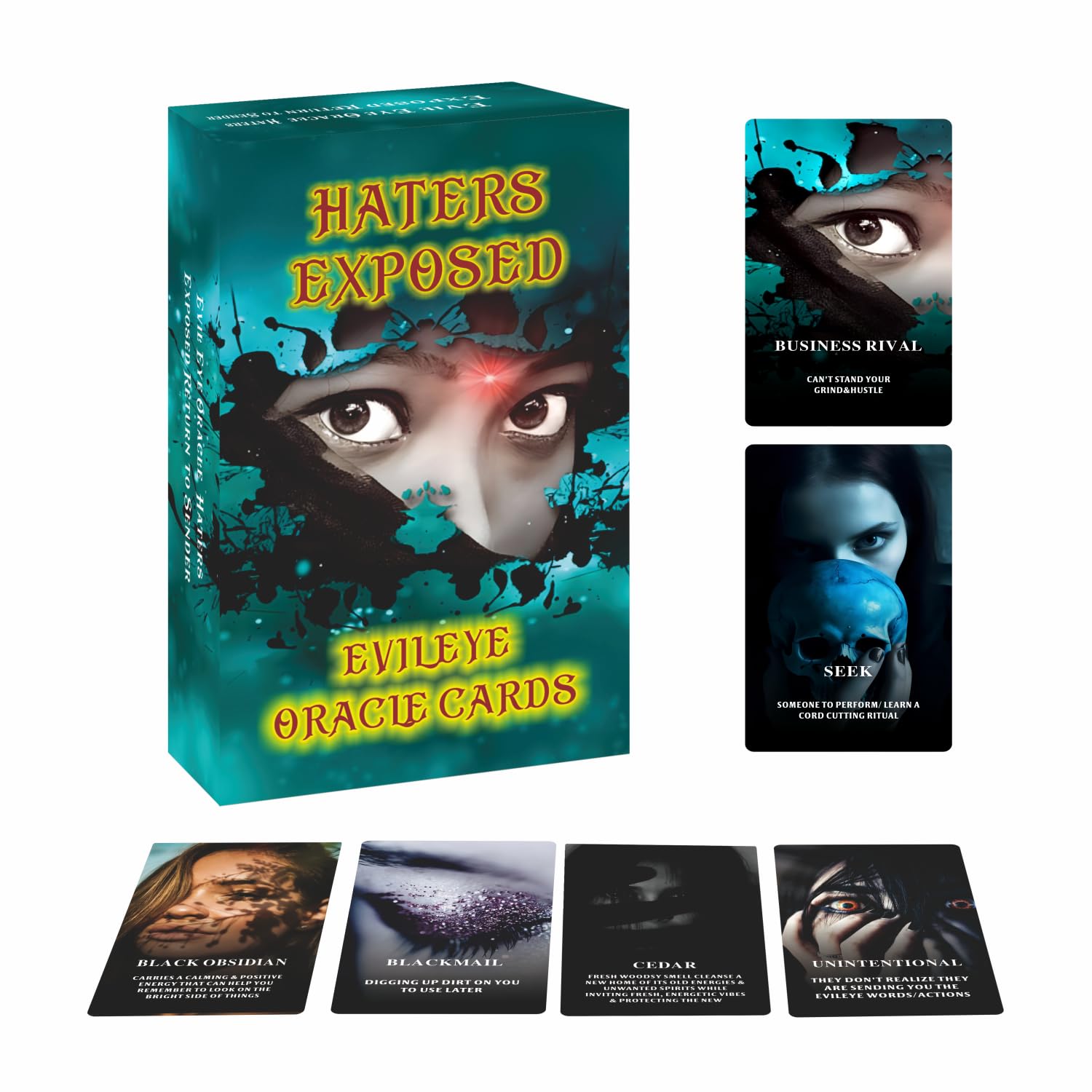 Evil Eye Oracle Cards - Spiritual Insight & Discovery Deck for Wisdom, Revelation & Protection | Perfect for Meditation, Divination & Energy Cleansing Rituals