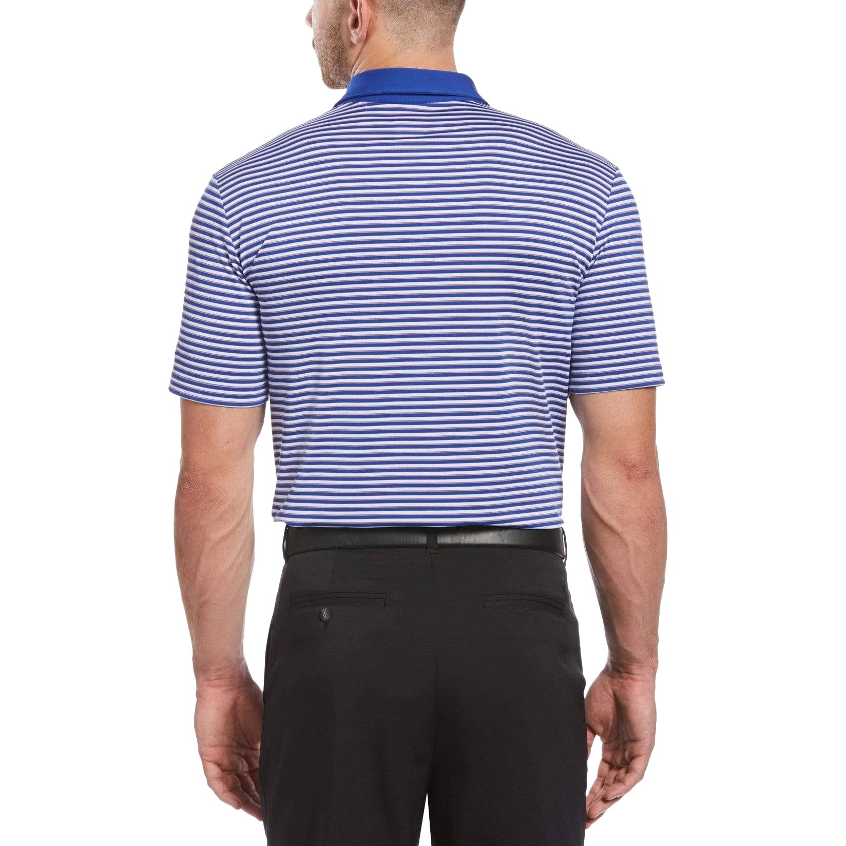 Callaway Men's Golf Polo Shirt - 3 Color Stripe Design - Moisture Wicking & UV Protection - Perfect for Golf, Business Casual & Outdoor Activities