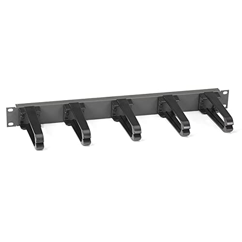 1U 19In Horizontal Rackmount Cable Manager - Black for Data Centers