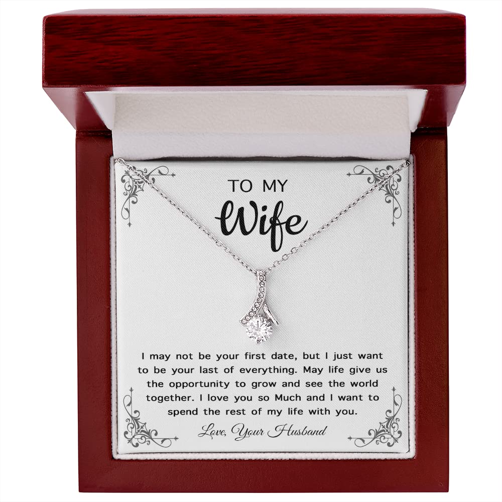 Forever Love Necklace for Wife - Romantic Anniversary & Birthday Gift from Husband with Message Card - Perfect for Valentine's Day, Wedding Anniversaries and Special Occasions