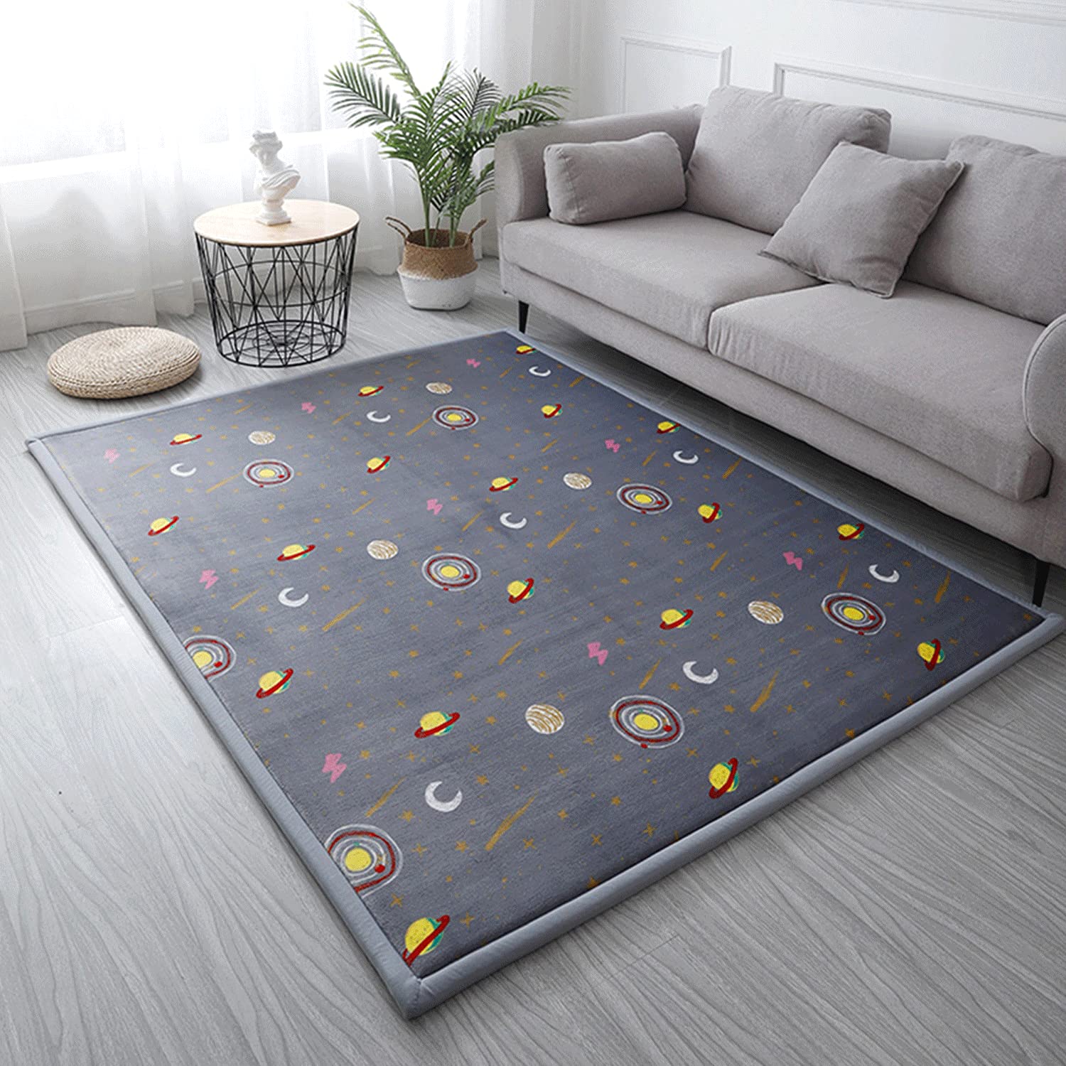 Premium Coral Velvet Area Rug with 1
