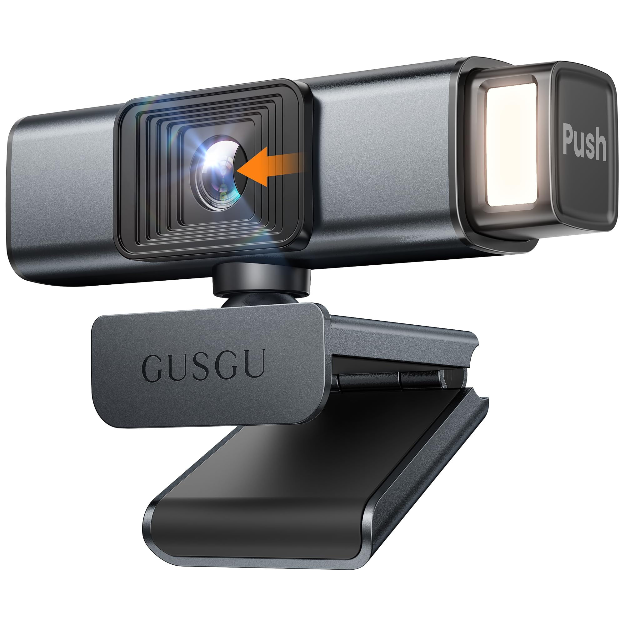 GUSGU G940 2K Quad HD Webcam with Built-in Microphone & Privacy Cover - USB Streaming Camera for PC, Laptop, MacBook - Perfect for Zoom Meetings, Online Classes & Live Streaming