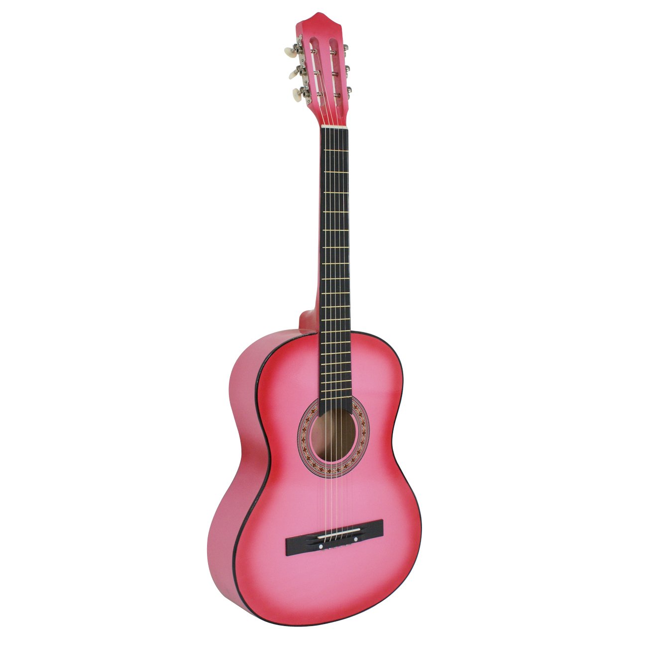 Smartxchoices 38-Inch Pink Acoustic Guitar Starter Kit for Kids & Beginners - Includes Gig Bag, Strap, Extra Strings, Tuner & Picks (Pink) - Perfect for Music Lessons, Birthday Gifts & Home Practice
