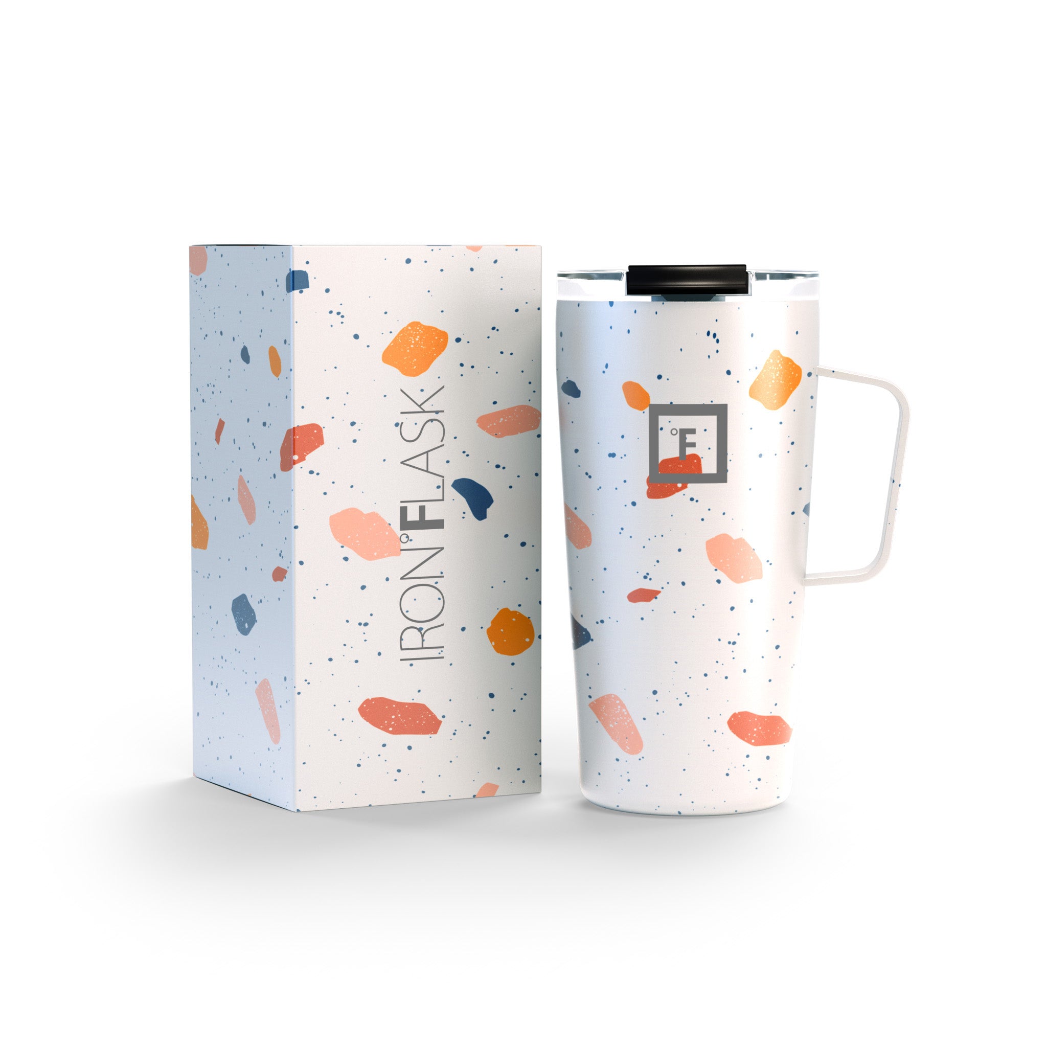 16 Oz Grip Coffee Mug - Insulated Travel Mug with Non-Slip Handle, Perfect for Hot & Cold Drinks - Ideal for Office, Commuting, Camping and Outdoor Activities