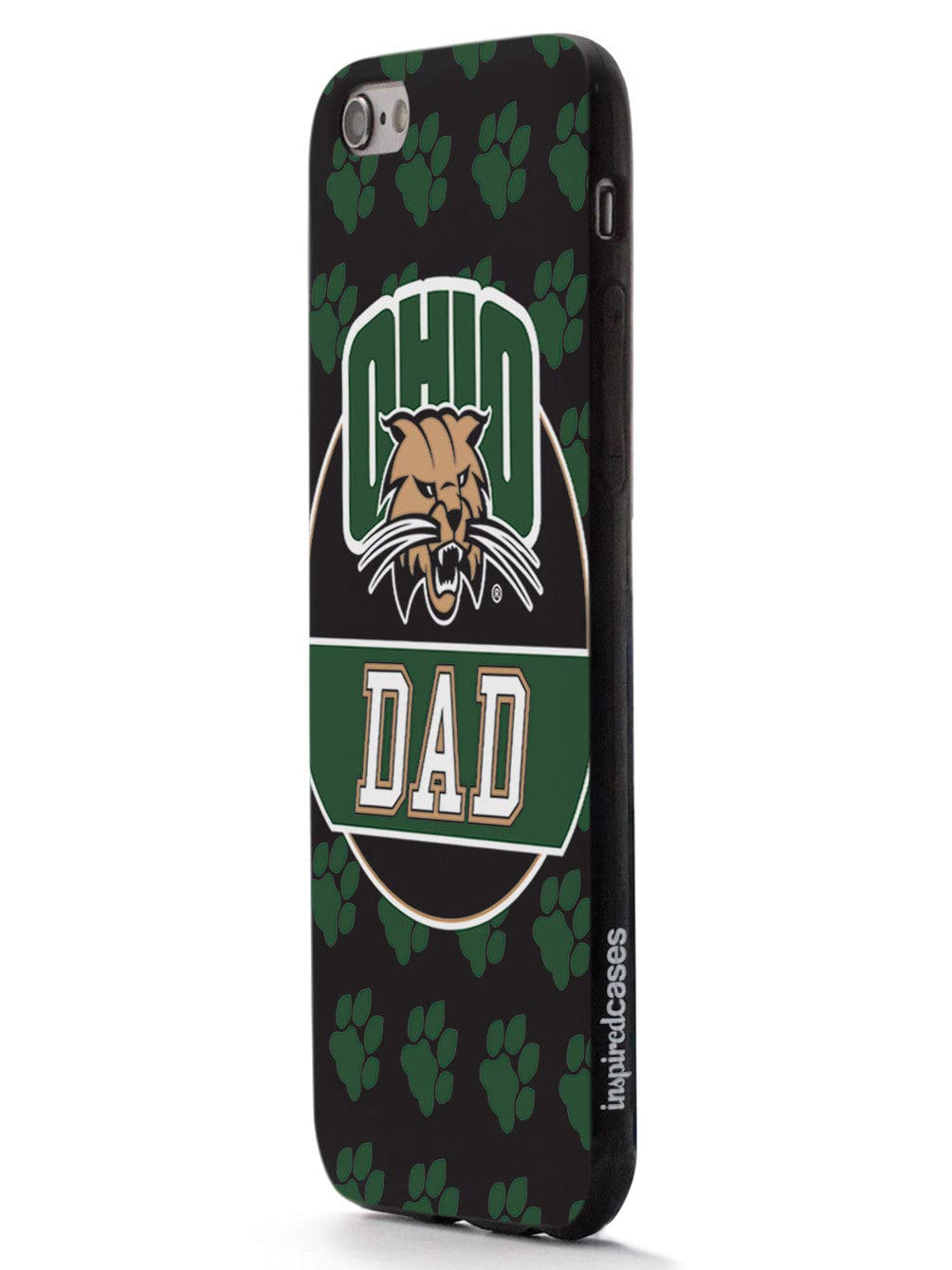 3D Textured iPhone 15 Pro Max Case with Rubber Bumper - Protective Phone Cover for Apple iPhone 15 Pro Max - Ohio University Bobcats Design - Perfect for College Students and Dads - Durable Protection for Daily Use and School Life