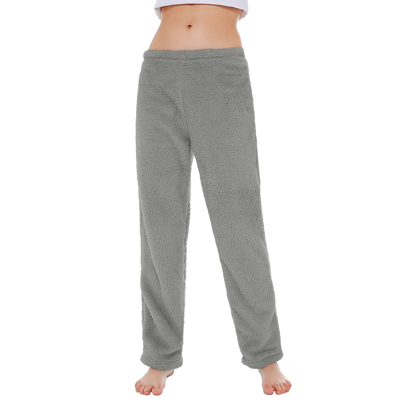 Women's Fuzzy Pajama Pants - Cozy Plush Lounge Pants for Women, Soft Fluffy Sleepwear & Loungewear - Perfect for Relaxing at Home, Sleeping, and Winter Comfort