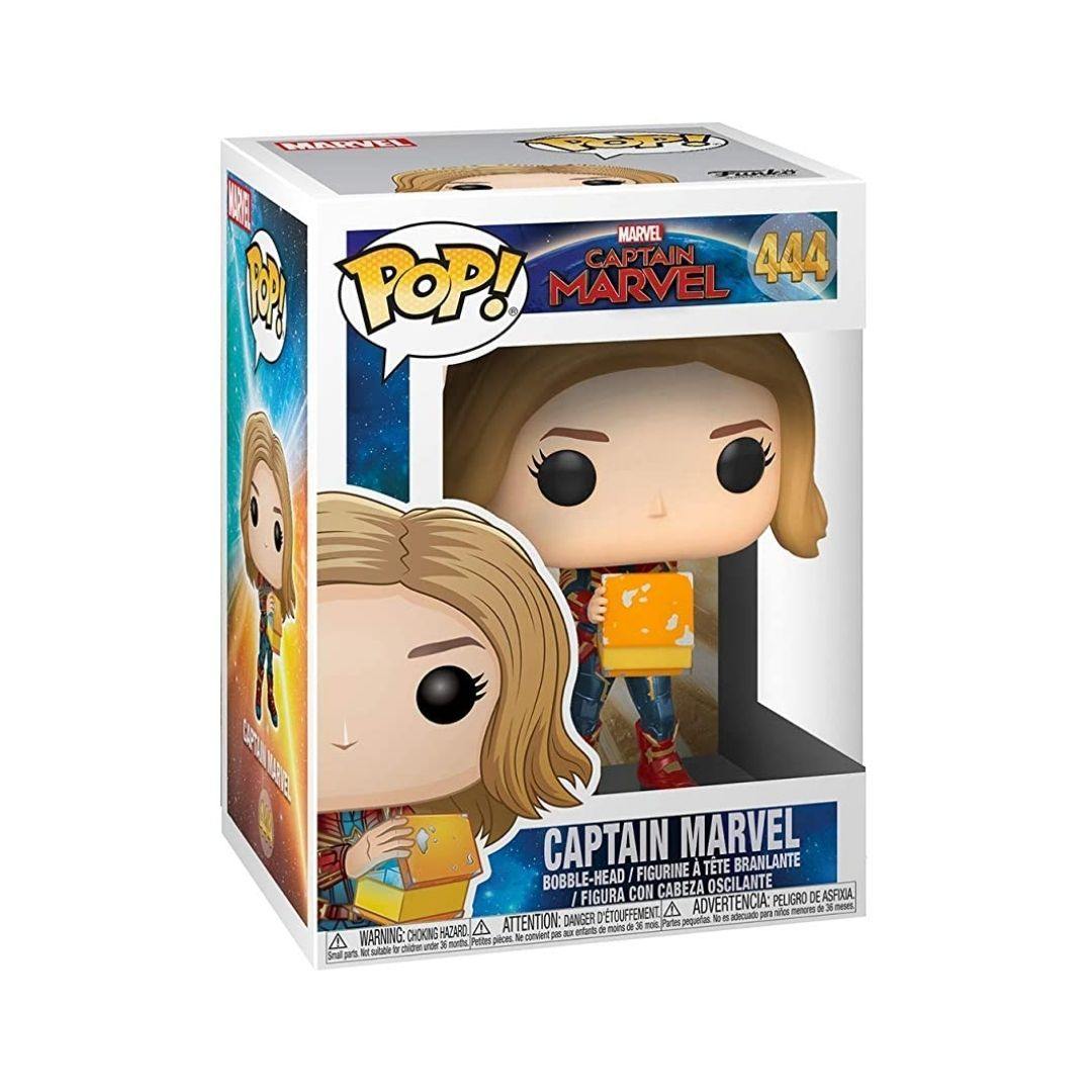 Funko Pop! Marvel Captain Marvel Action Figure with Lunch Box #444 - Collectible Toy for Marvel Fans, Office Desk Decor, Gift for Superhero Lovers