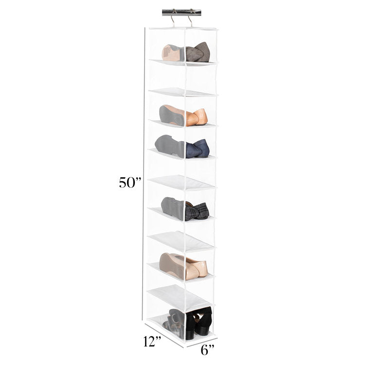 RICHARDS HOMEWARES 10-Tier Shelf Organizer - Space Saving Storage Solution for Kitchen, Bathroom, Office & Closet Organization