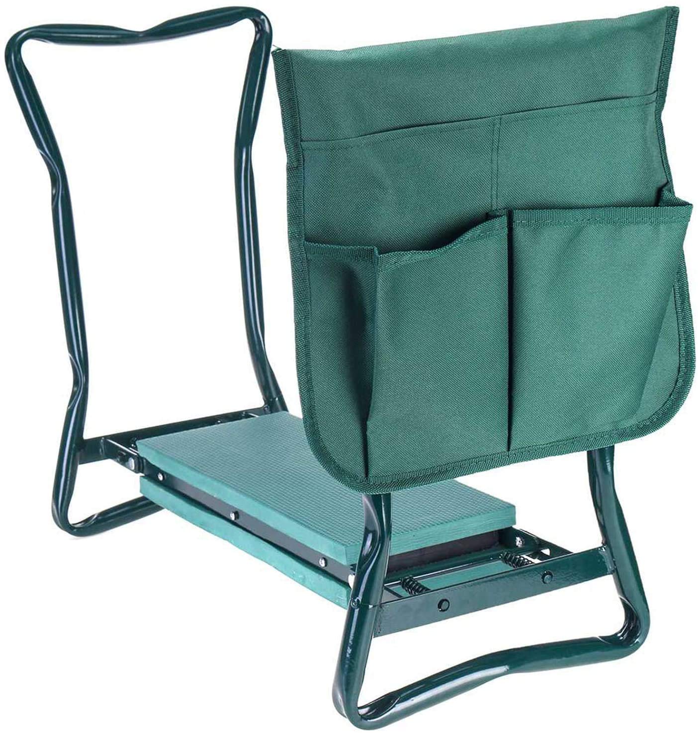 **Garden Kneeler Seat with Handle & Tool Bag Pouches - Portable Stool with EVA Soft Foam Padding for Gardening, Kneeling & Outdoor Work - Perfect for Planting, Weeding & Landscaping**
