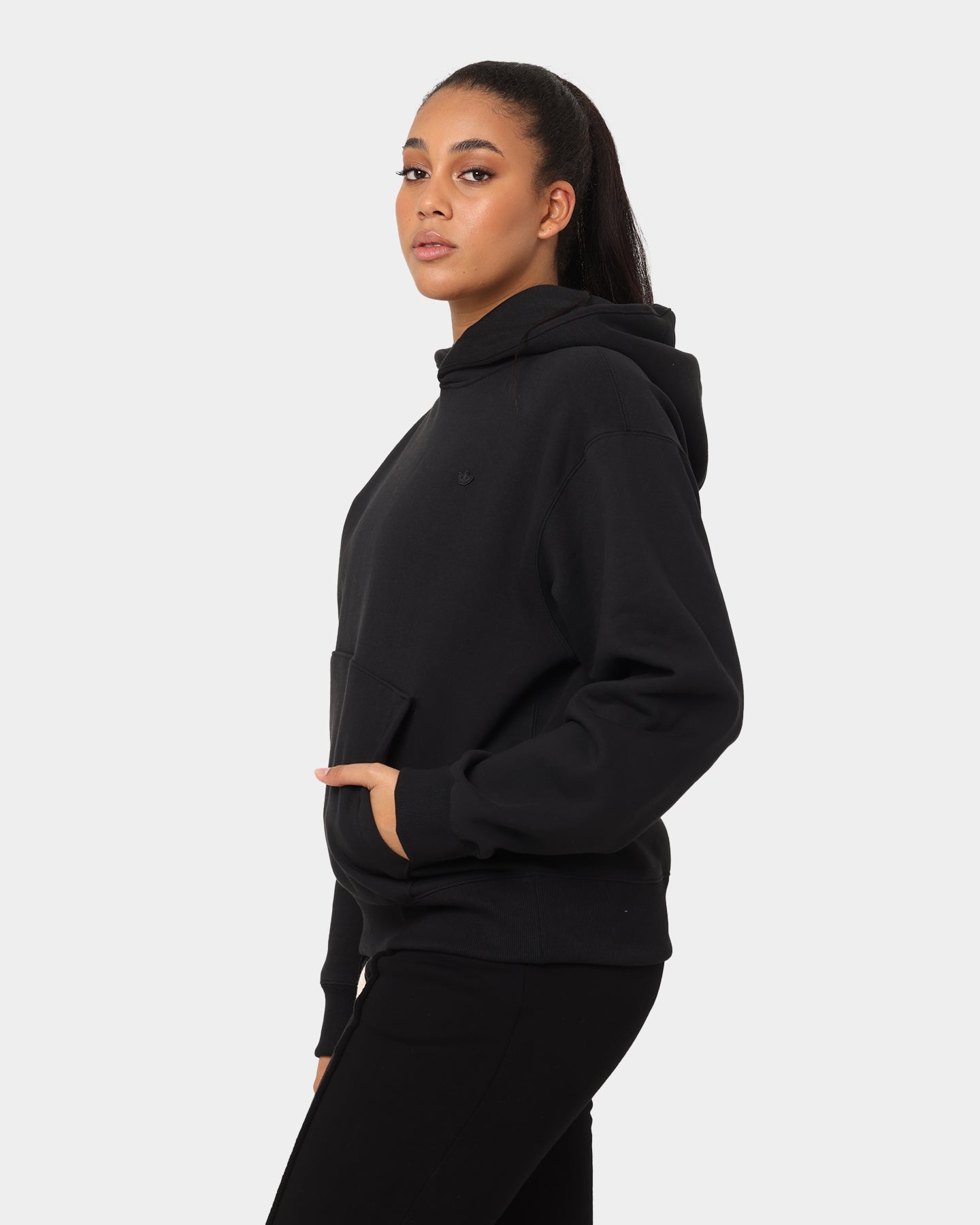 Adidas Adicolor Trefoil Hoodie for Men & Women - Black Pullover Sweatshirt for Casual Wear & Street Style