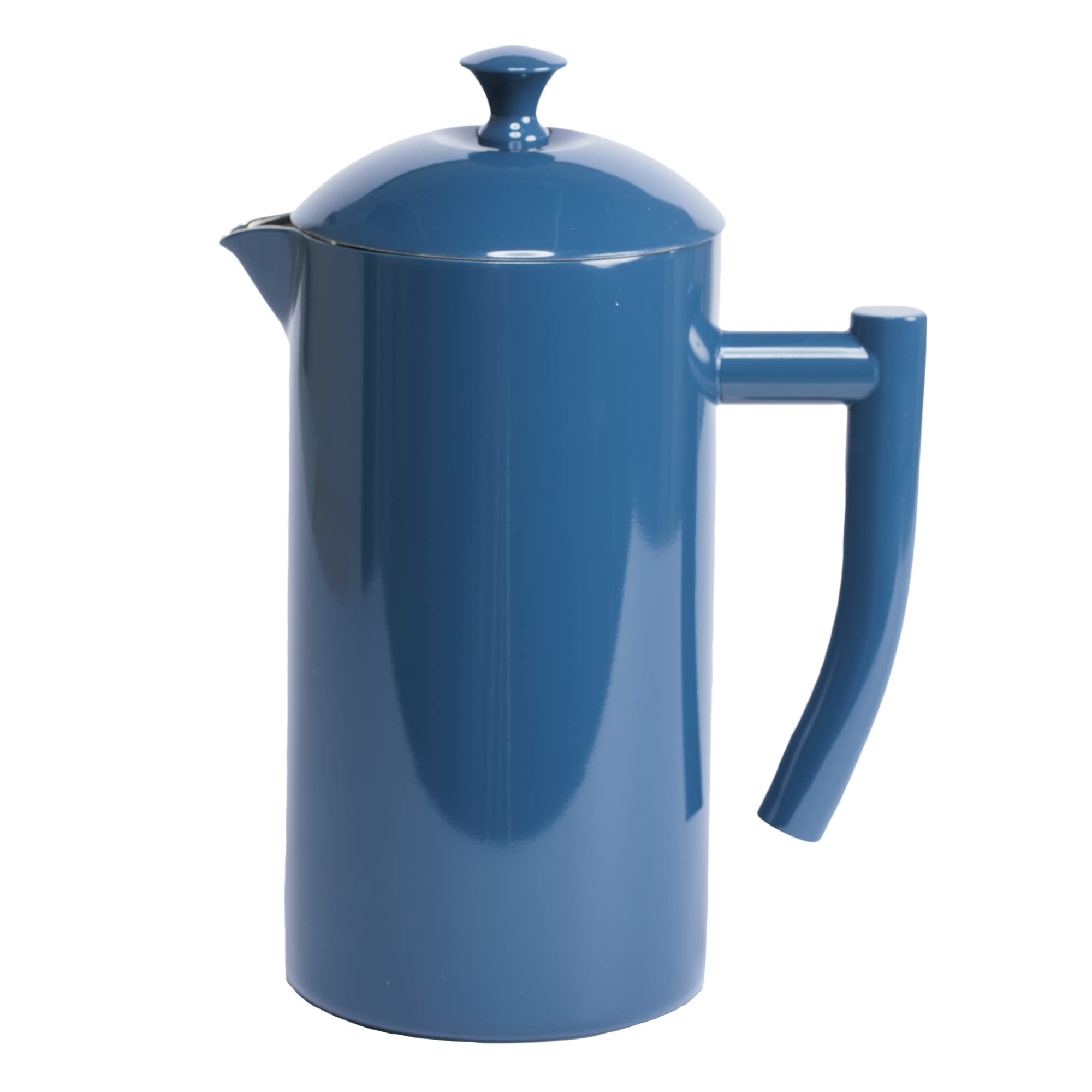 Frieling 34 oz Double-Walled Stainless Steel French Press Coffee Maker - Navy Blue, Insulated & Durable for Hot or Cold Brew - Perfect for Home, Office & Camping Coffee Lovers