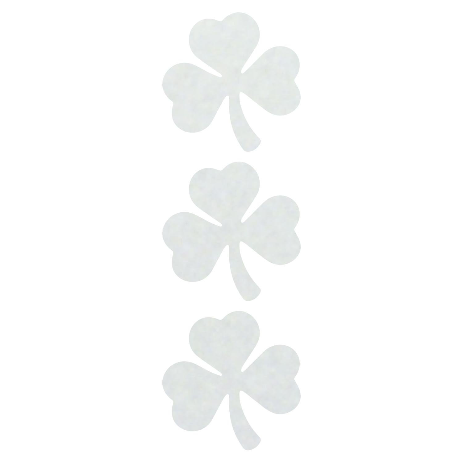 LiteMark Reflective 2 Inch Shamrock Sticker Pack of 3 | Durable Clover Decal for Hard Hats, Helmets, Tool Boxes & Laptops | Perfect for Construction Workers, Safety Gear & Personalizing Equipment