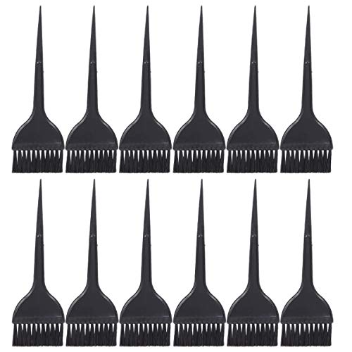 KALLORY 12Pcs Professional Hair Dye Brushes Set - Salon Quality Coloring Tools with Long Handle for Precise Application | Perfect for Home Hair Coloring & Salon Styling