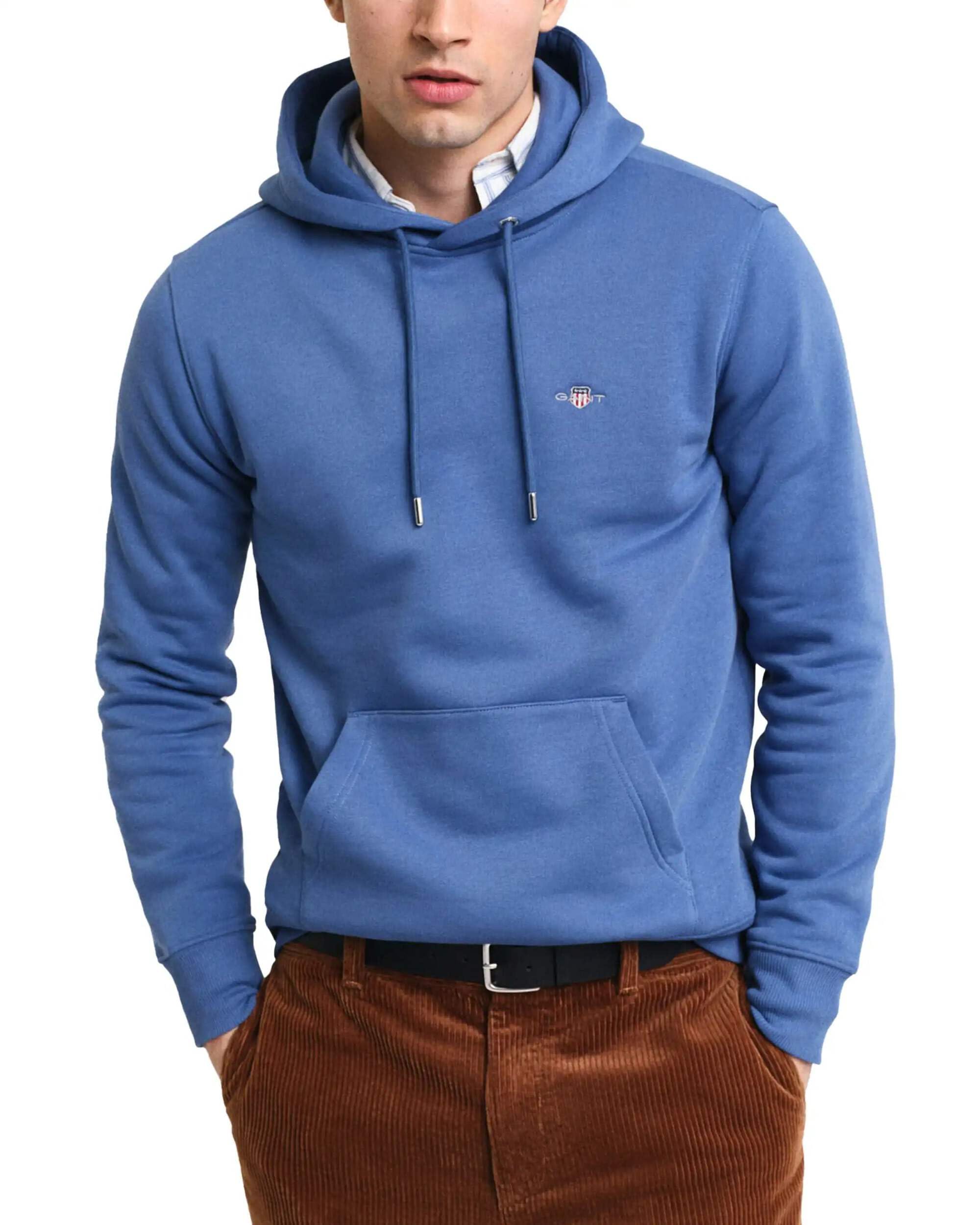 GANT Men's Reg Shield Hoodie Sweatshirt - Premium Cotton Pullover for Casual Wear & Outdoor Activities