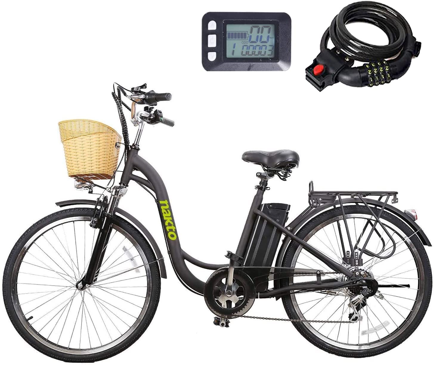 NAKTO 350W Electric Bike for Adults - 26