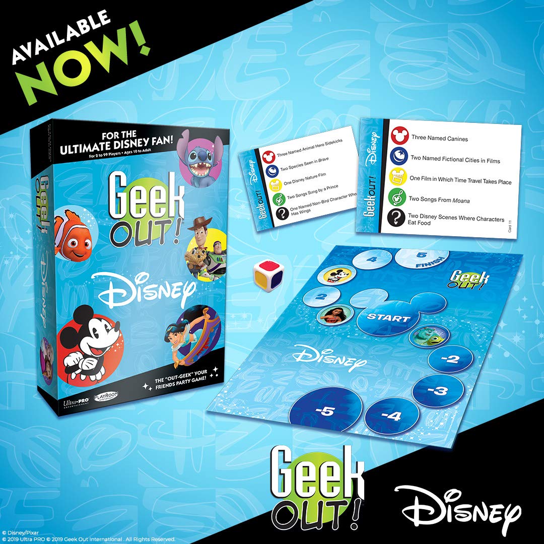 Disney Geek Out Party Board Game - Enchanting Trivia Bluffing Game with Favorite Disney Characters | Perfect for Family Game Night & Disney Themed Parties | Fun Group Game for Adults & Kids | Great for Birthday Parties, Movie Nights & Disney Fans