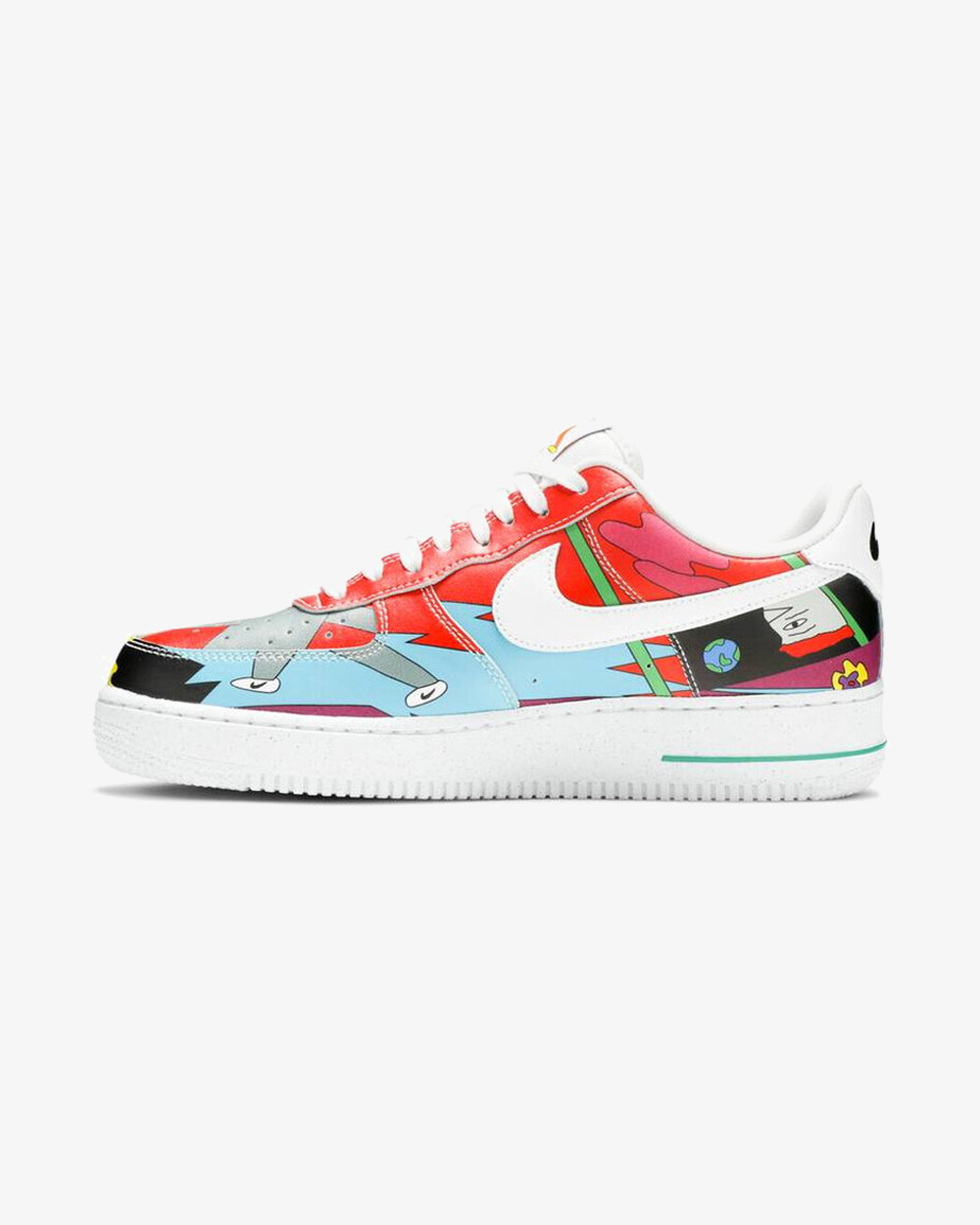 Nike x Ruohan Wang Air Force 1 Low Sneakers - Limited Edition White & Pink Women's Basketball Shoes for Casual Wear & Street Fashion
