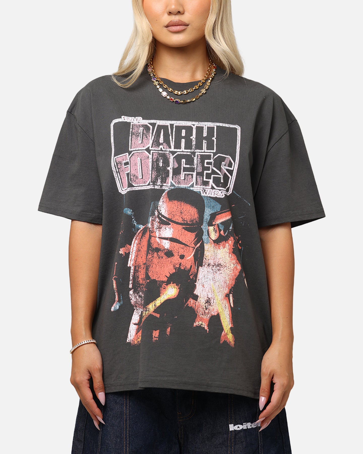 Star Wars Battlefront Dark Forces Heavy Cotton T-Shirt - Black Washed Vintage Style for Men & Women | Perfect for Cosplay, Gaming & Casual Wear