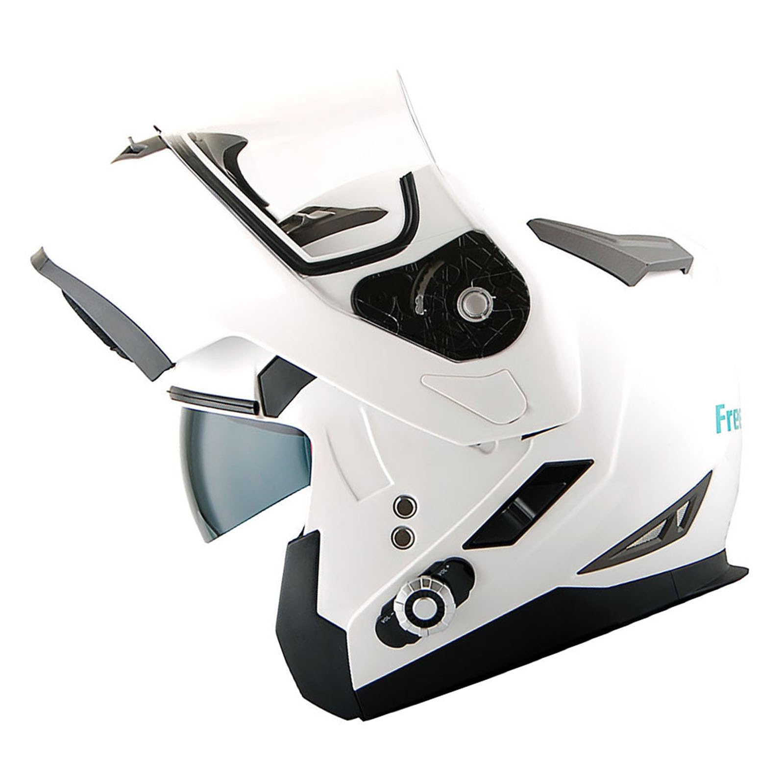 Modular Flip-Up Full Face Motorcycle Helmet with Bluetooth Intercom & Dual Visor - Integrated Headset for Hands-Free Communication - Perfect for Touring, Commuting & Group Rides