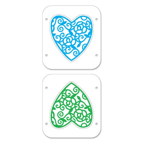 Sizzix 657407 Embosslits Die - Heart English Rose by Scrappy Cat | DIY Scrapbooking, Card Making & Paper Crafting Supplies for Valentine's Day & Wedding Projects