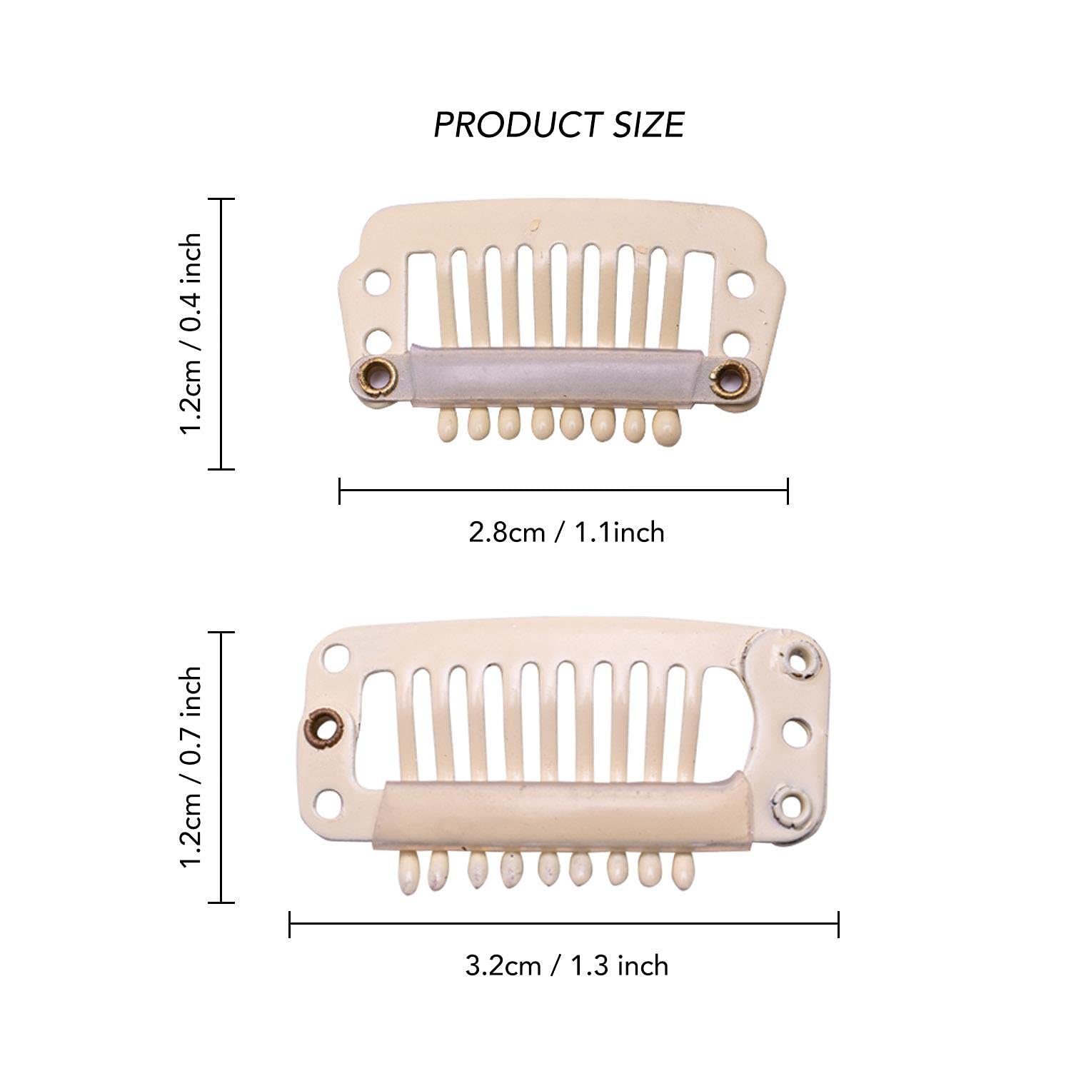 BasicSense 60pcs Hair Extensions Clip-in with Strong Metal Snap Teeth - Blonde Hairpiece for DIY Styling | Perfect for Parties, Weddings & Daily Volume Boost