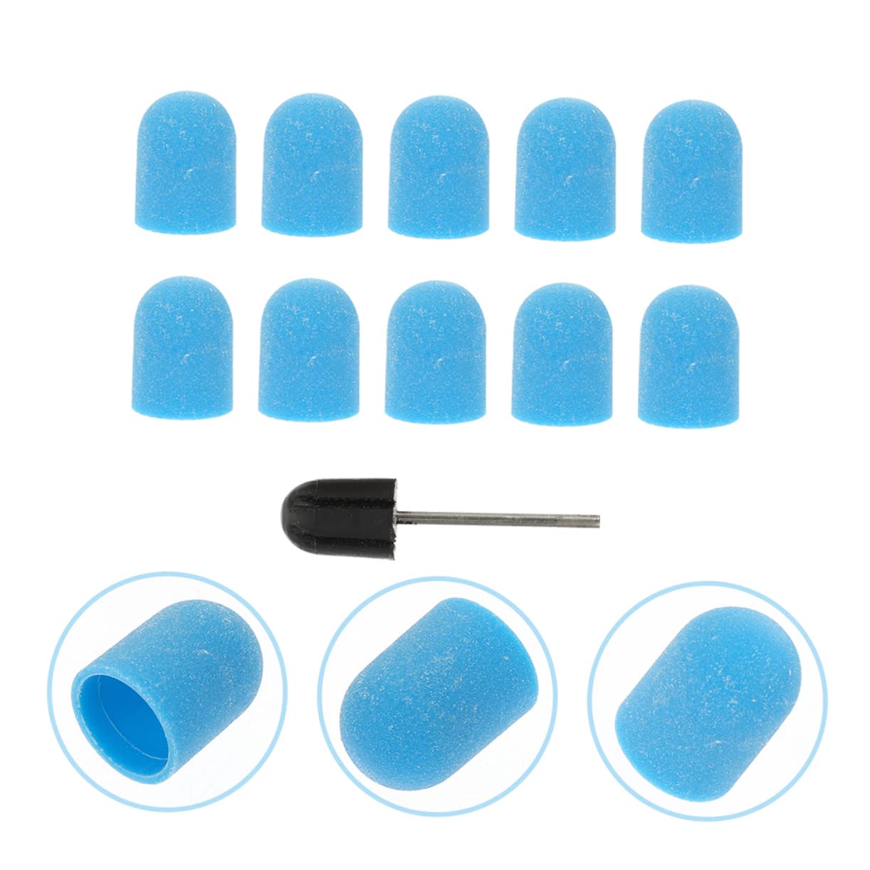 Beautifu Safe & Skin-Friendly Nail Sanding Caps for Electric Nail Drill - Professional Cuticle Drill Bits for Manicure & Pedicure - Perfect for Salon, Home Use & DIY Nail Care