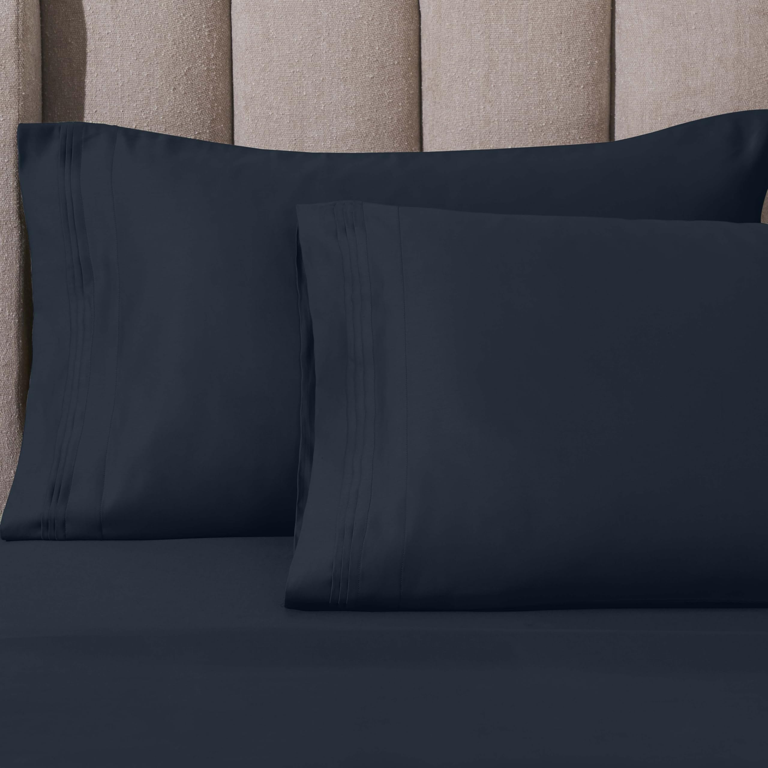 Premium 1000-Thread Count Egyptian Cotton Sheets Set - King Size Deep Pocket (18