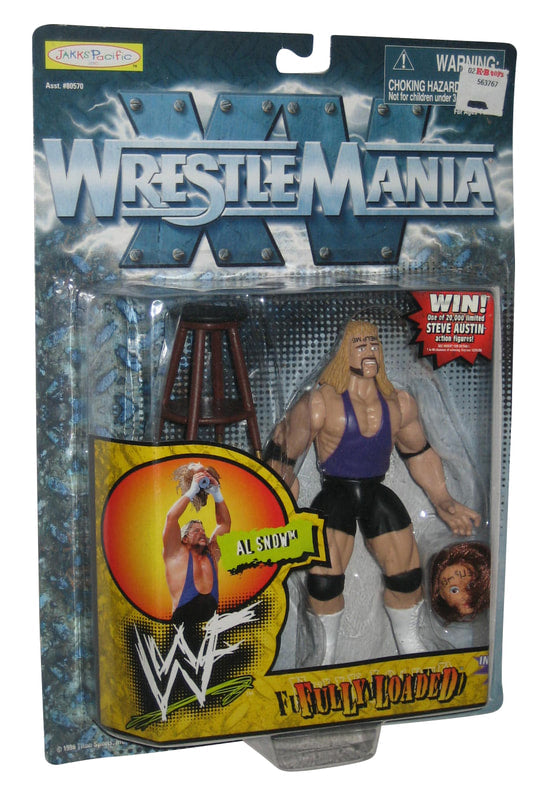 1999 WWF Jakks Pacific Fully Loaded Series 1 Al Snow Wrestling Action Figure - Collectible Toy for Wrestling Fans & Nostalgic Gift for WWF Enthusiasts - Perfect for Display, Play & Memorabilia Collections