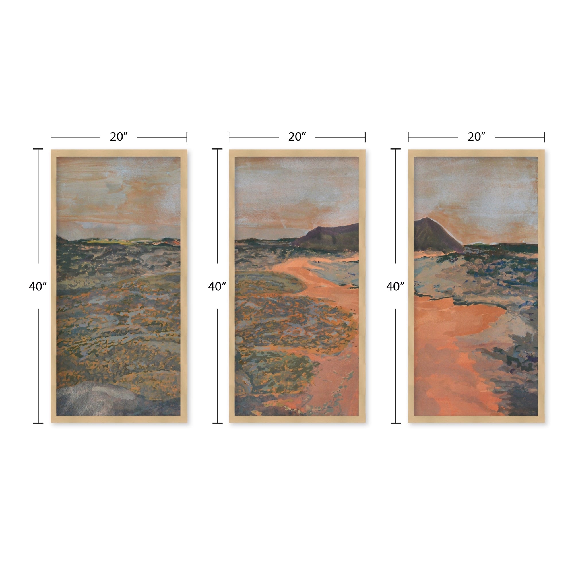 Back To Basecamp 13 Set of Three Framed Textured Wall Art - Modern Abstract Canvas Paintings for Living Room, Bedroom & Office Decor