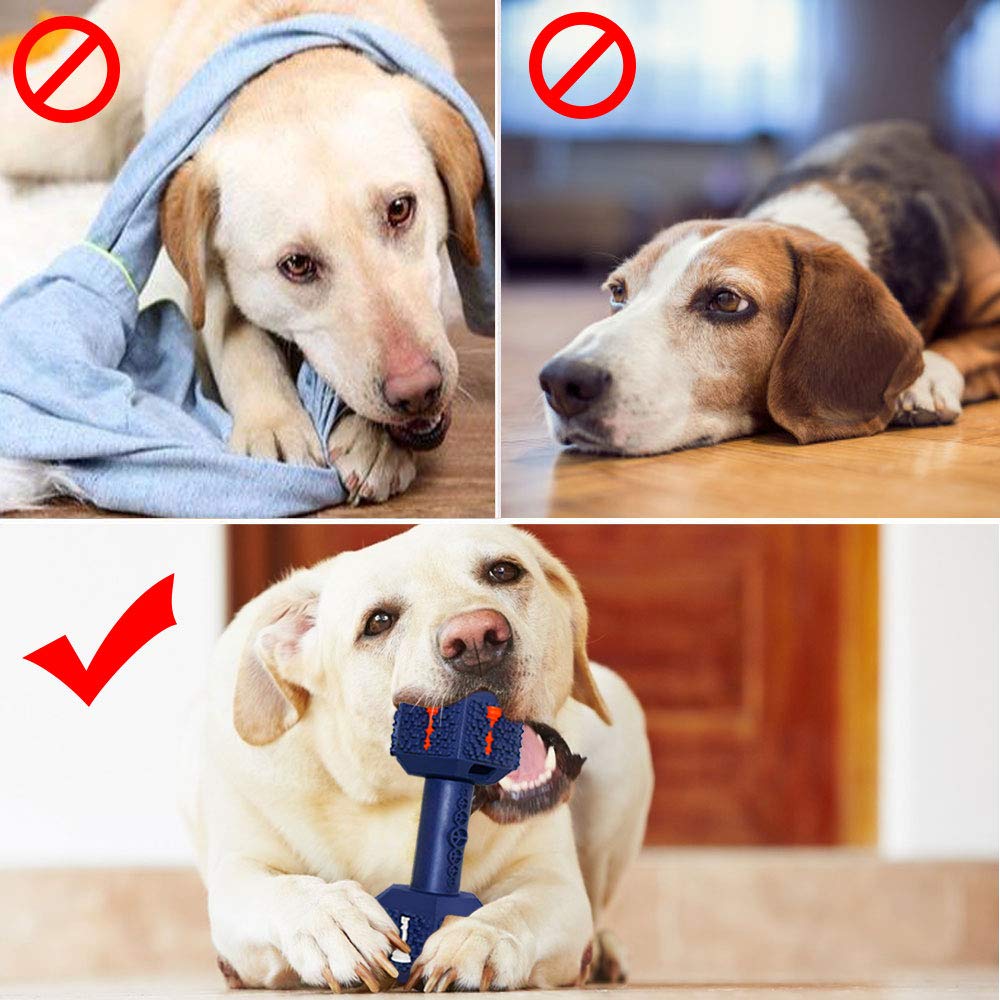 **Upgrade Mango Dumbbell Dog Toys for Aggressive Chewers – Durable Natural Rubber Chew Toy for Large & Medium Dogs – Interactive Dog Toy for Boredom Relief & Mental Stimulation – Perfect for Playtime, Training & Teething Relief**