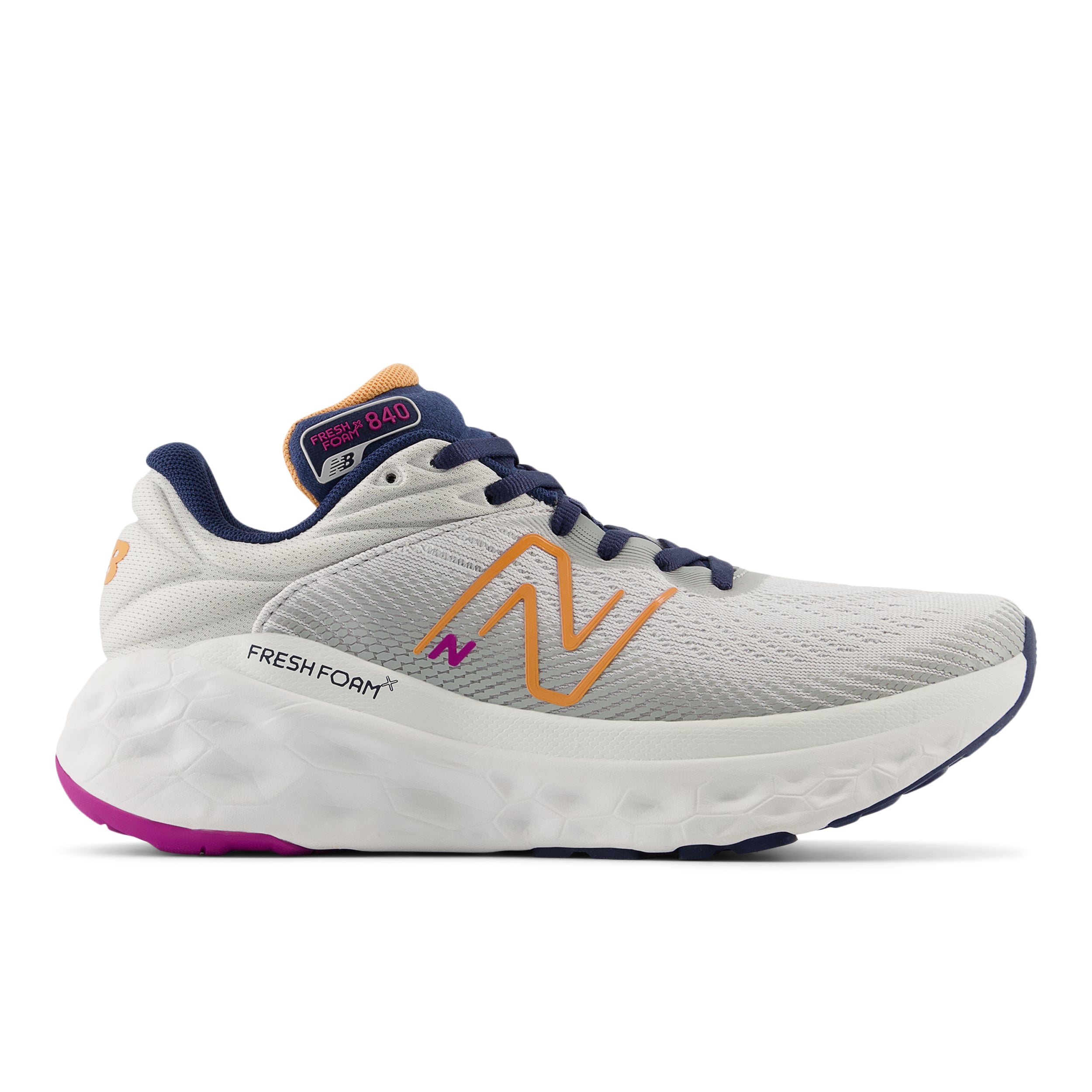 New Balance Women's Fresh Foam X 840F v1 Running Shoes - Grey Matter/Copper/Purple Fuschia | Lightweight Cushioned Sneakers for Jogging, Gym & Everyday Wear