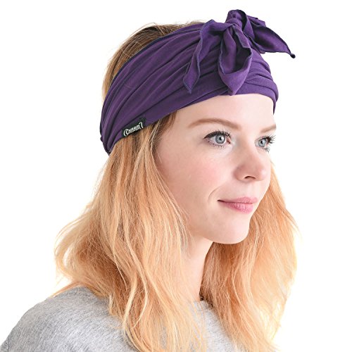 CHARM Japanese Headband Pirate Bandana - Ninja Head Wrap for Men & Women, Purple Hair Band - Perfect for Cosplay, Martial Arts & Fashion Accessories