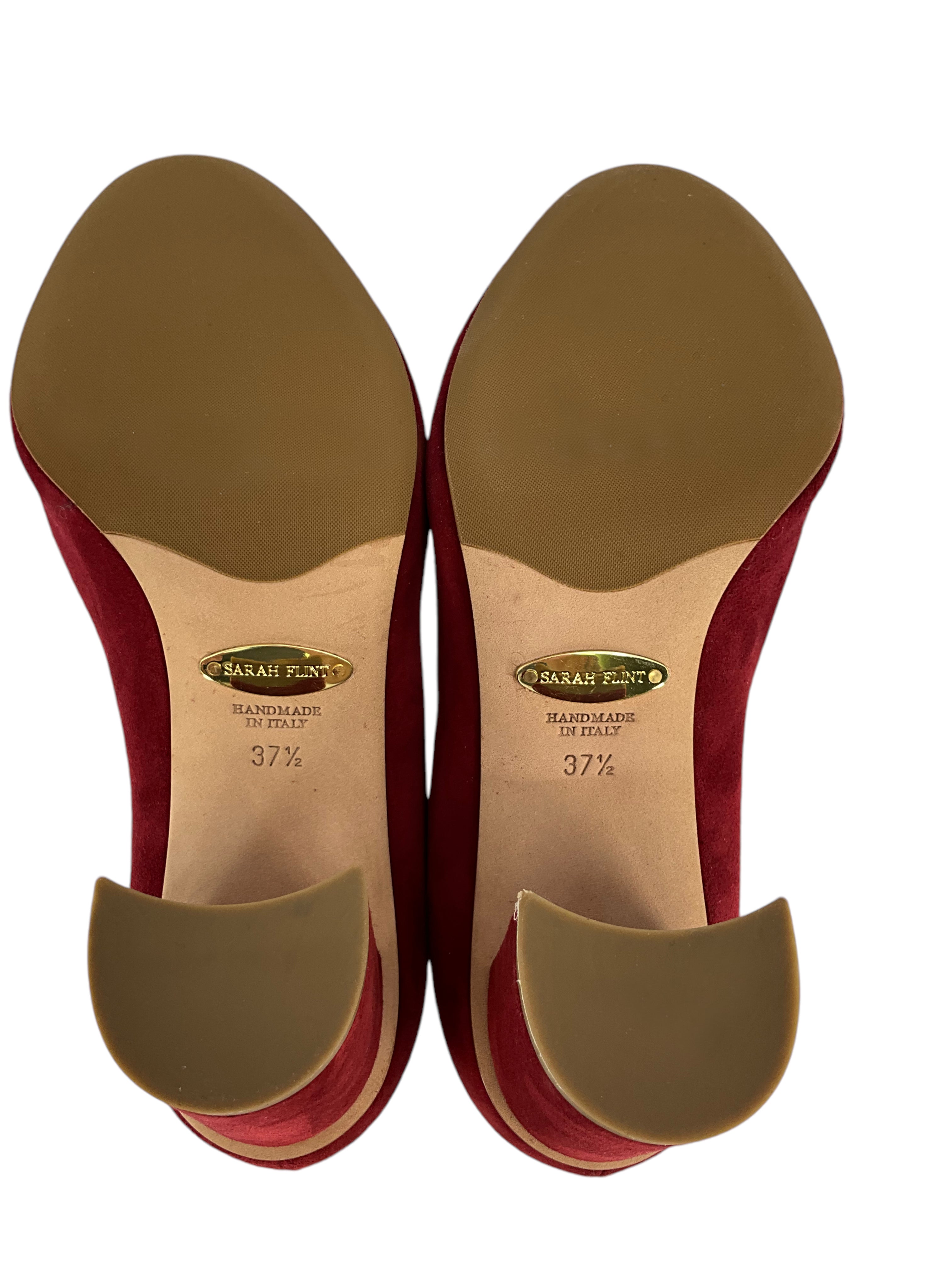 SARAH FLINT Women's Perfect Round Toe Pump Heels 70mm Size 7.5 - Elegant Office Work & Wedding Party Shoes