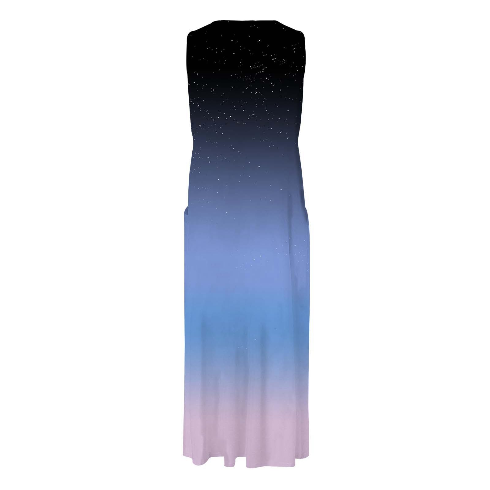 2024 Women's Summer Dresses - Casual Cotton Linen Sleeveless Maxi Dress with Pockets | Flowy Beach Tank Dress for Vacation, Outdoor & Daily Wear