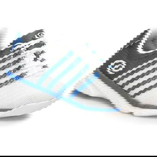Dexter Men's Kevin White Grey Blue Bowling Shoes - Comfortable & Durable for League Play & Casual Bowling