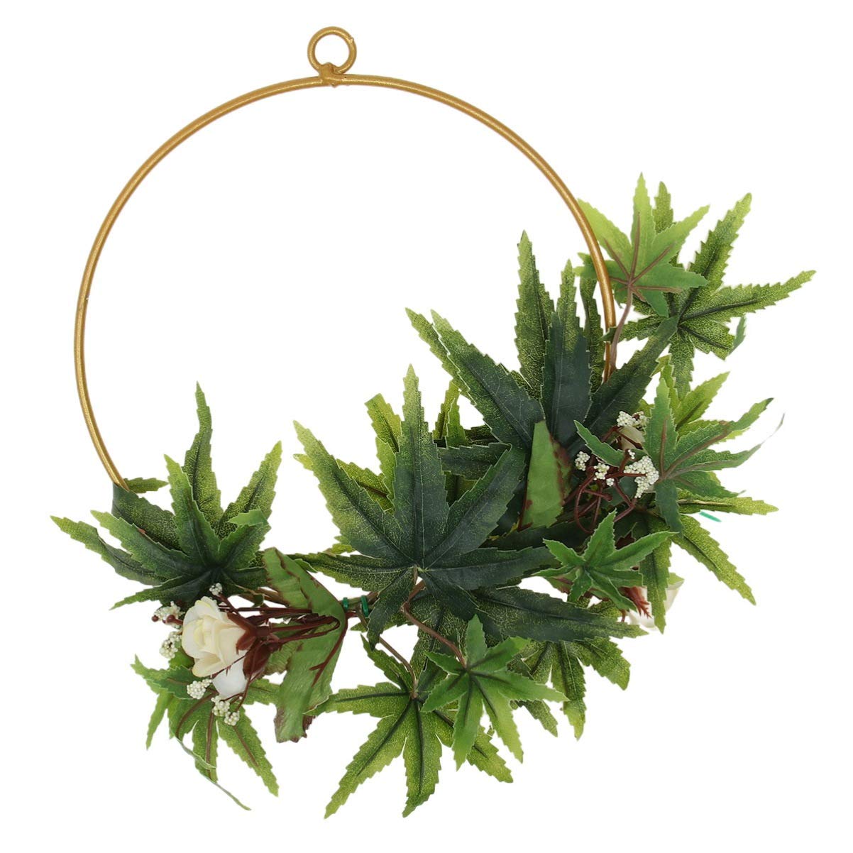 KESYOO Green Metal Geometric Wall Wreath Frame - DIY Hanging Hoop for Plants, Flowers & Garland Decor | Perfect for Boho Home Decor, Wedding Backdrops & Garden Wall Art