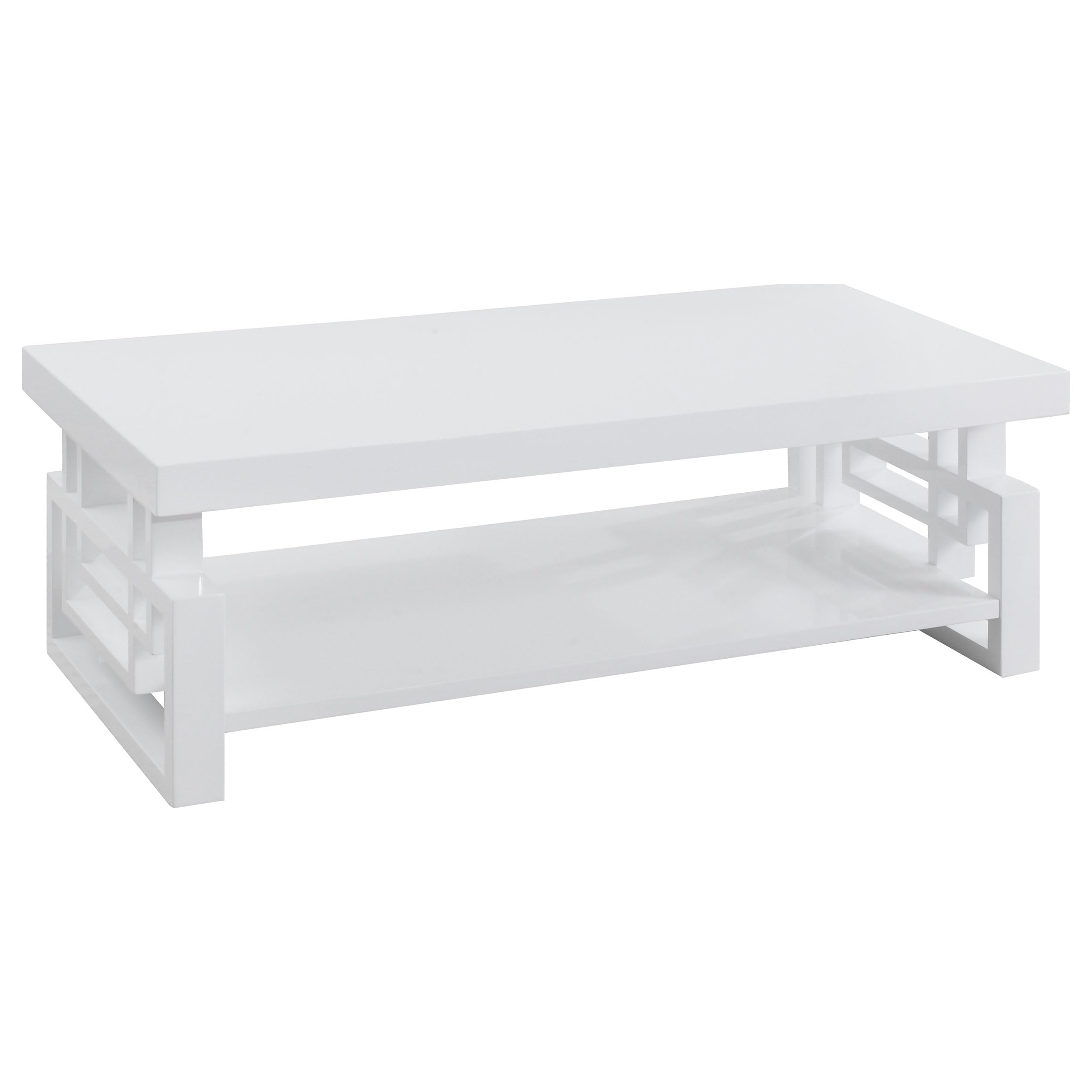 High Gloss White Modern Coffee Table by Coaster Furniture - 705708 - Perfect for Living Room, Lounge & Office Decor