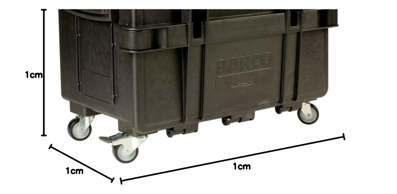 Bahco 4-Pivot Wheels 4750RCWD - Heavy Duty Swivel Casters for Industrial Equipment, Carts & Workbenches - Smooth Rolling & Durable Mobility Solution