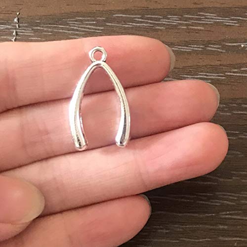 12Pcs DIY Wish Bone Charms - Handmade Zinc Alloy Pendants for Bracelets, Necklaces, Earrings & Zipper Pulls - Perfect for Jewelry Making, Bookmark Decor & Craft Projects