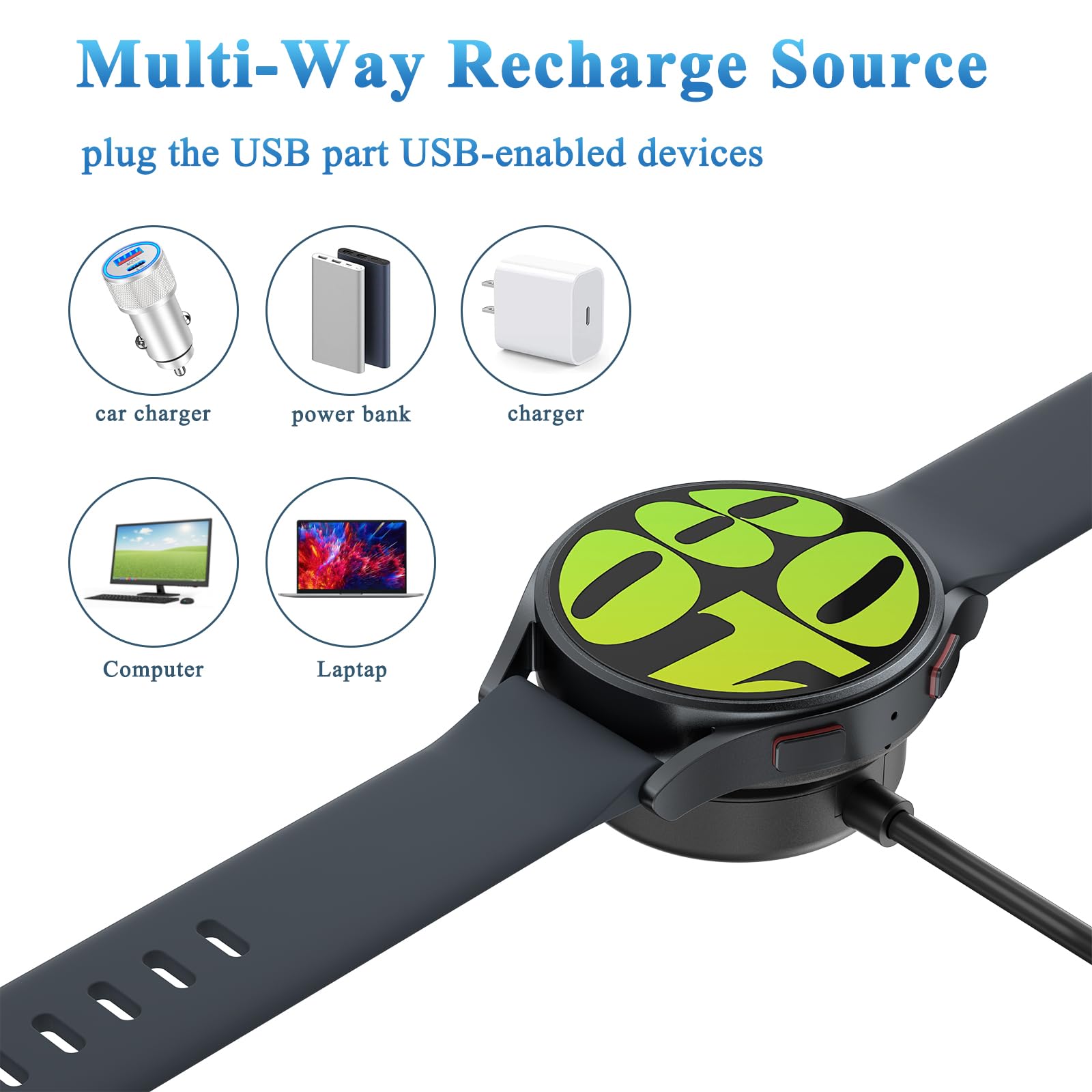 Original title: Amzpas Chargeur pour Samsung Galaxy Watch 5/Watch 5 Pro/Watch 4/4 Classic/Watch 3, Câble USB-C Remplacement Chargeur Montre pour Samsung Watch Galaxy 6/6 Classic/Active 2/Active, 100cm   Optimized title: AMZPAS USB-C Charger Cable for Samsung Galaxy Watch 6/6 Classic/5/5 Pro/4/4 Classic/3 & Active 2/Active - 3.3ft (100cm) Replacement Charging Cord - Perfect for Home, Office, Travel & Gym Use
